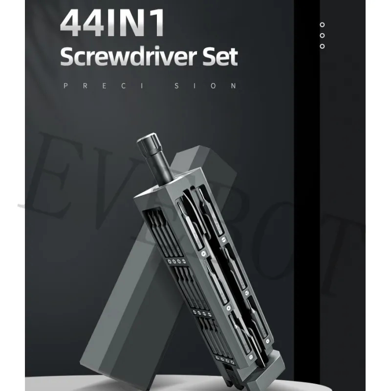 EVEBOT ชุดไขควงเงียบมัลติฟังก์ชั่น 44In1,ชุดไขควงความแม่นยํา,ชุดเครื่องมือซ่อมสําหรับแล็ปท็อป, คอมพิวเตอร์, โทรศัพท์, Macbook, แว่นตา, นาฬิกา, แว่นกันแดด