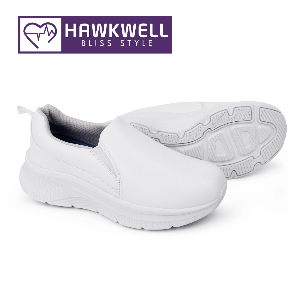 Hawkwell Womens Slip On Arch Support รองเท้าพยาบาลสบายกันลื่นน้ําหนักเบา - Gloffy/6931