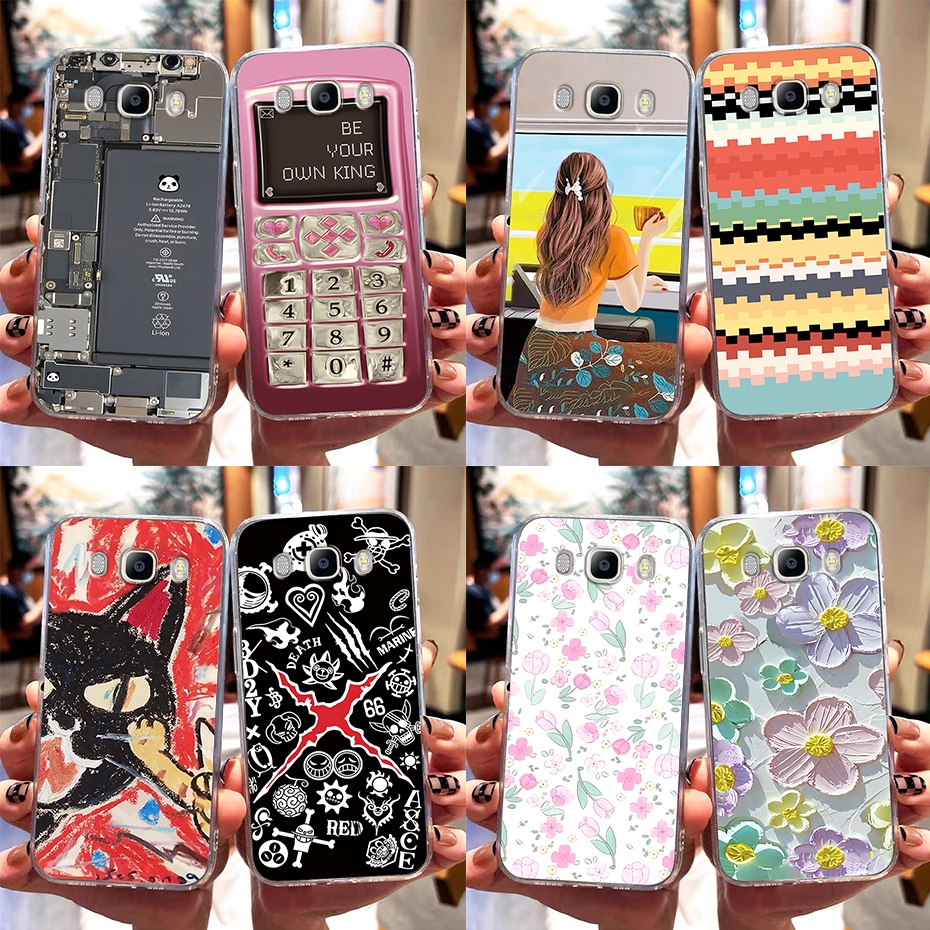 สําหรับ Samsung Galaxy J7 (2015) ปลอกรูปแบบใหม่ล่าสุดเคสโทรศัพท์ TPU โปร่งใสสําหรับ Samsung J7 2015 J700 ฝาครอบ