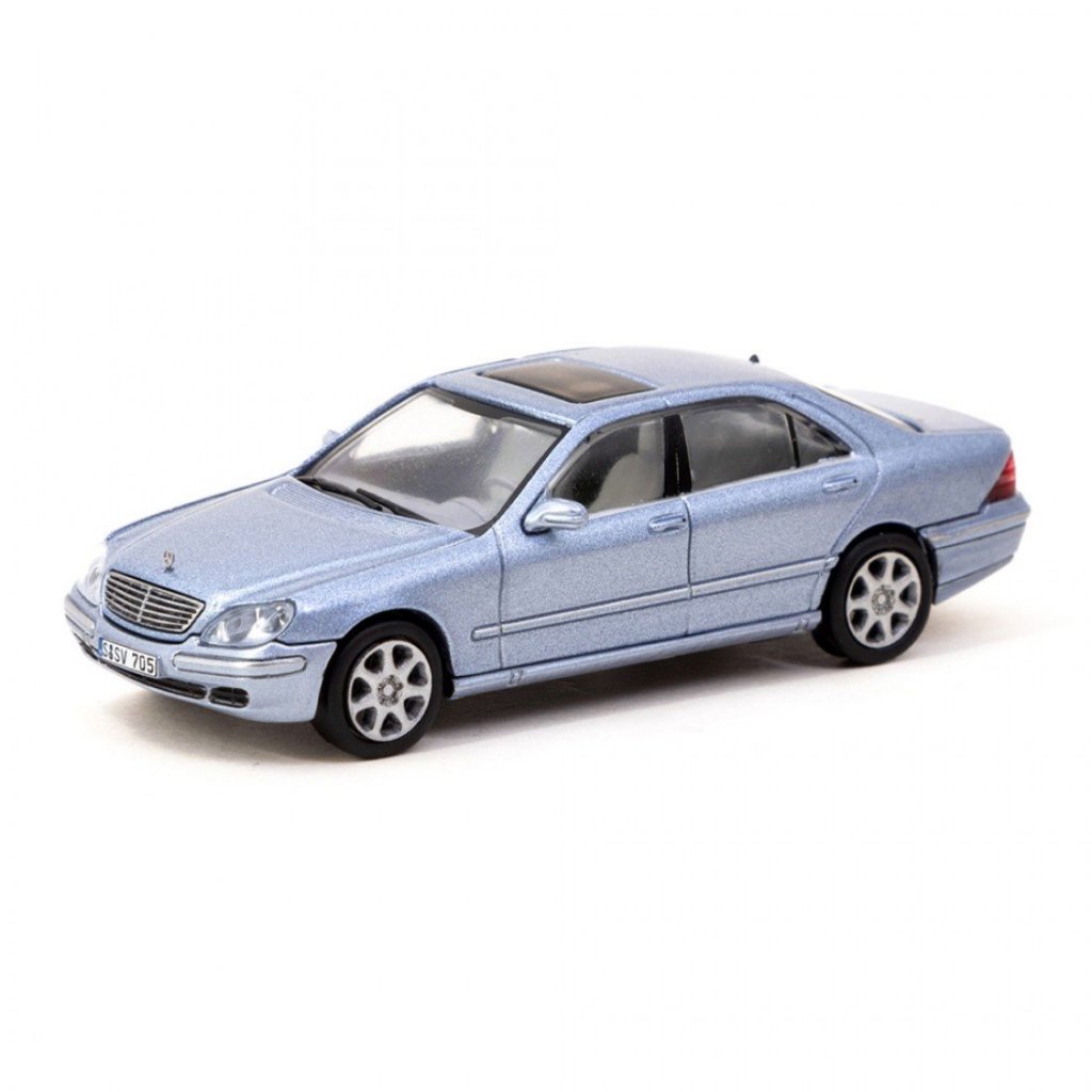 Tarmac Works T64G-072-BL 1/64 MERCEDES-BENZ S-CLASS HORIZON BLUE METALLIC DIECAST SCALE รุ่นรถ