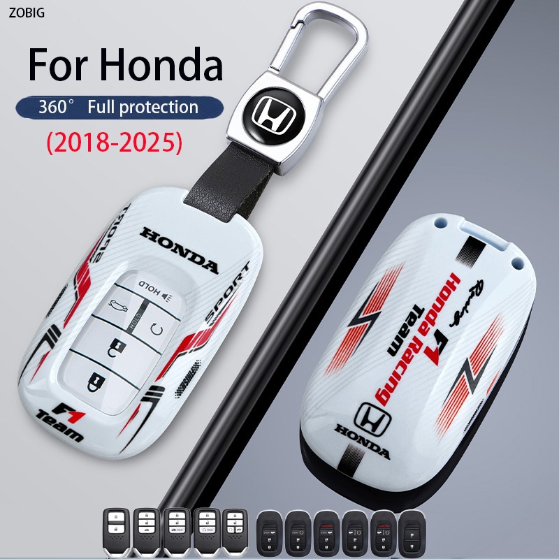 Zobig ใหม่ PC + TPU กรณีกุญแจรถ Fob สําหรับ 2018-2024 2024 Honda City Civic HRV CRV Accord Sport SI EX EX-L Touring Original รีโมทคอนโทรลเกราะป้องกัน