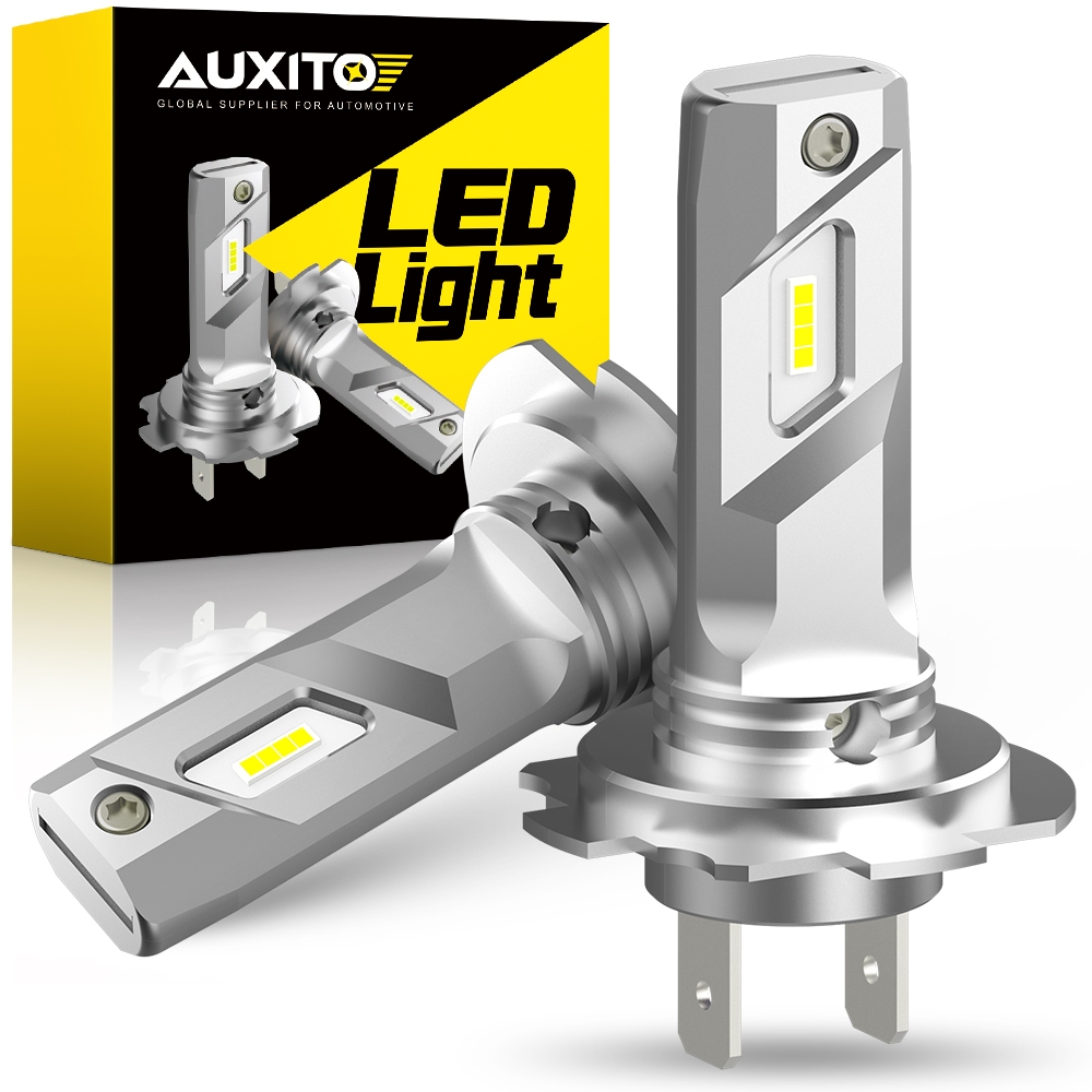 Auxito 2PCS 80W18000LM H7 LED Headligh หลอดไฟอัพเกรด 600% Brighter ไม่มีอะแดปเตอร์ที่จําเป็นปลั๊ก n เล่น Canbus ไม่มี Erro 6500K สีขาว