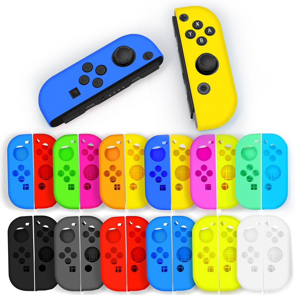 ซิลิโคนป้องกันผิว Soft Shell Case Cover Replacement สําหรับ Nintendo Switch Joy-Con Controller Skin