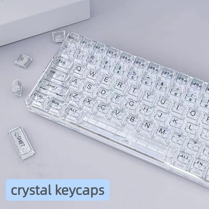 Keycaps ชุดใส Keycap Shine ผ่าน Keycaps สําหรับคีย์บอร์ดแบบกลไก CBSA Profile