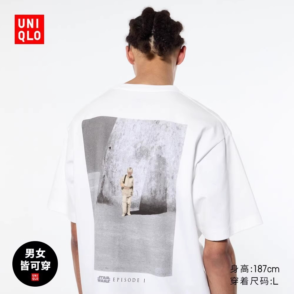 เสื้อยืดแขนสั้นพิมพ์ลาย Uniqlo Couple UT Star Wars 466161