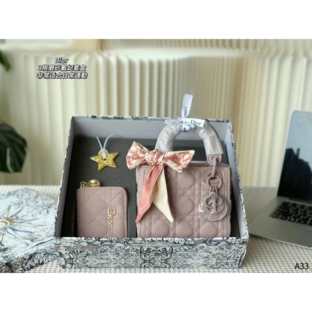 Original Order LADY MATTE Frosted Leather Case All-Match Commuter Female Bag with Silk Scarf with Wallet with Gift Box DI999999-0620
