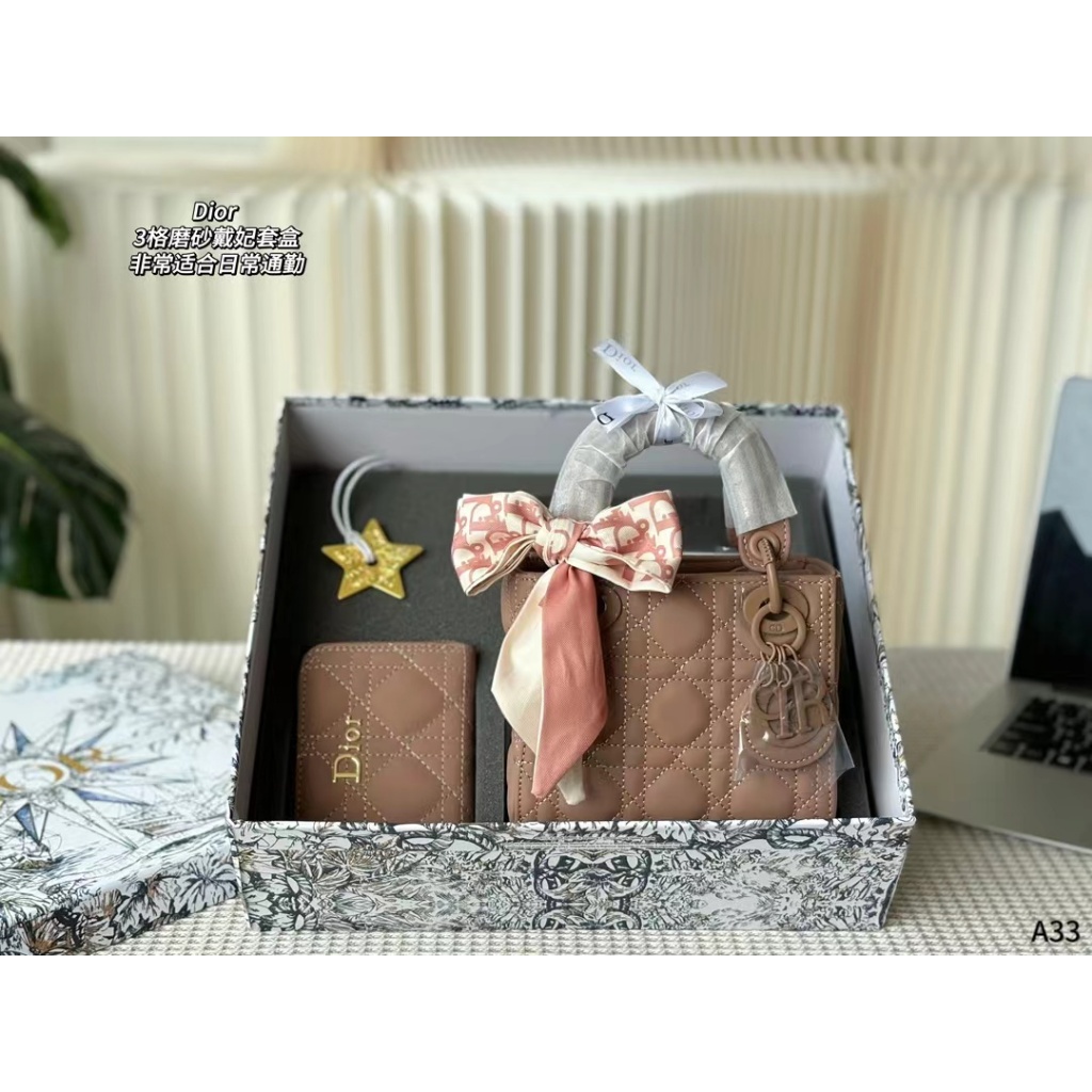 Original Order LADY MATTE Frosted Leather Case All-Match Commuter Female Bag with Silk Scarf with Wallet with Gift Box DI999999-0620