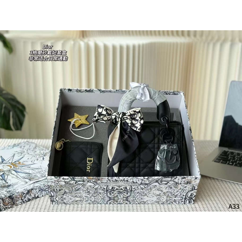 Original Order LADY MATTE Frosted Leather Case All-Match Commuter Female Bag with Silk Scarf with Wallet with Gift Box DI999999-0620