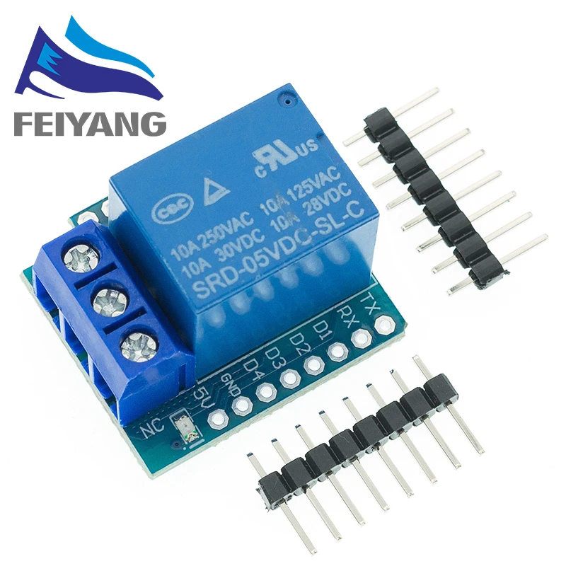 One channel Wemos D1 Mini Relay Shield Wemos D1 Mini Relay Module สําหรับ ESP8266 Development Board 