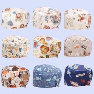 Unisex หมวกขัดสําหรับผมยาวทนทานผ่าตัดหมวกสบายทางการแพทย์คลินิกผ้าฝ้าย Breathable นุ่มเพื่อสุขภาพ Veterinary Pediatric Dentist หมวก
