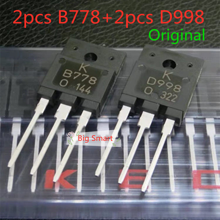 10 pcs 4 pcs Original 2SB778 2SD998 B778 D998 TO-3PF KTB778 KTD998 KB778 KD998 เสียง high power จับค