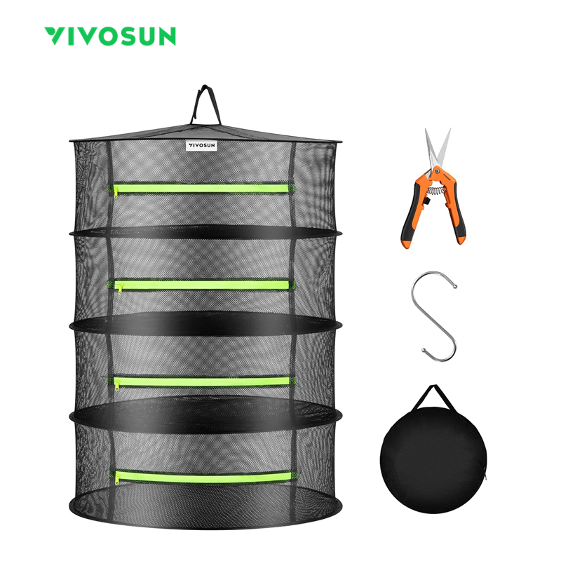 VIVOSUN Drying Net ราวตากแห้งดอกและสมุนไพร มี 2/4/6/8 ชั้นให้เลือก Drying Rack ราวตากดอก ราวตากสมุนไพร คอนโดตากแห้ง