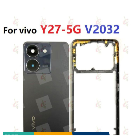 เปลี่ยนที่อยู่อาศัยฝาหลังสําหรับ VIVO Y27 5G V2302 กรอบกลาง
