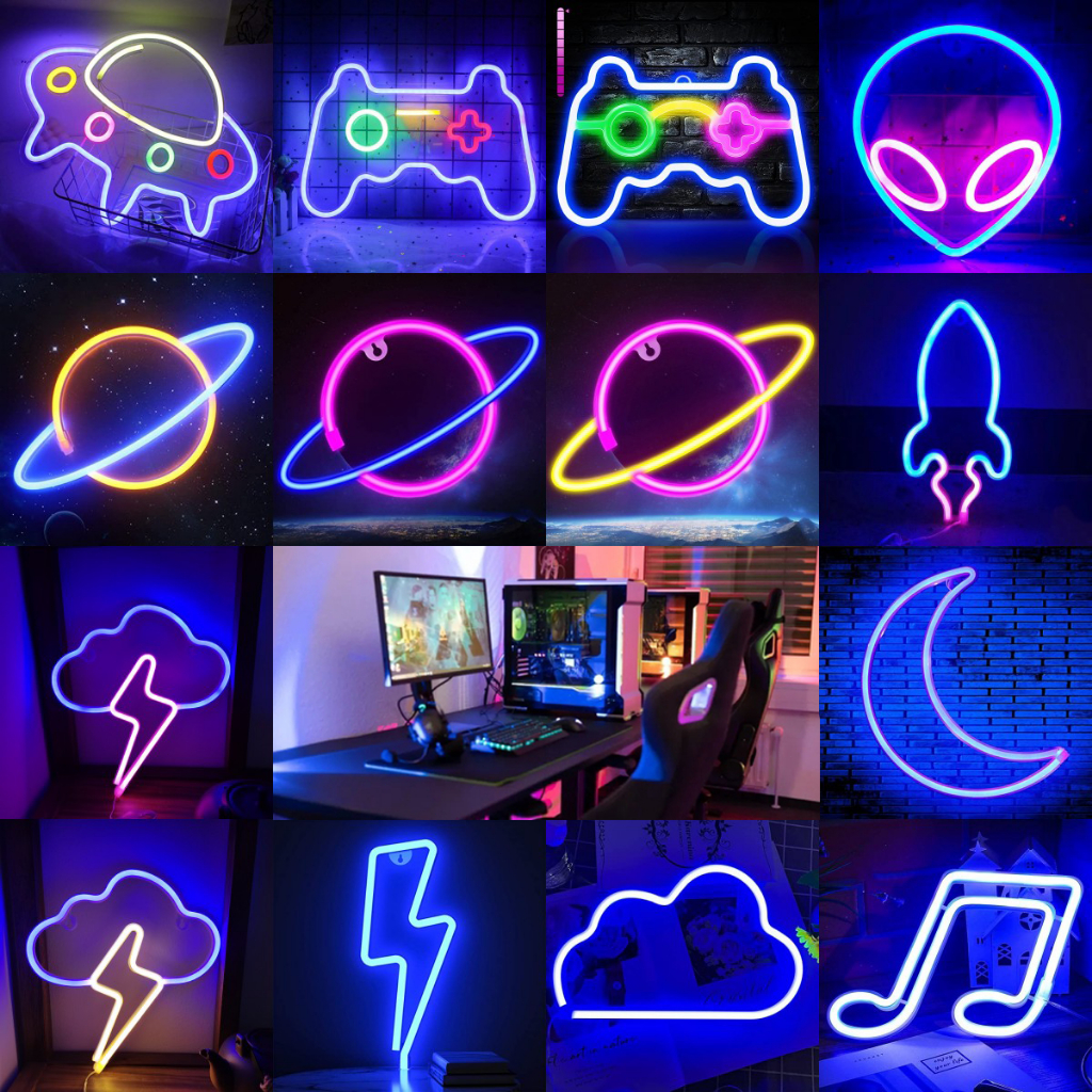 เปิดป้าย LED Neon Light ไฟ LED สำหรับตกแต่งห้องนอนห้อง Gaming Room การตั้งค่าอุปกรณ์เสริม