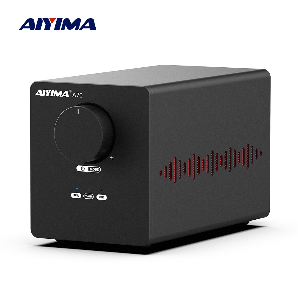 Aiyima A70 Balanced สเตอริโอเครื่องขยายเสียง 300W2 Class D TPA3255 2.0 ช่อง Amp พร้อม PDF/XLR/ RCA /