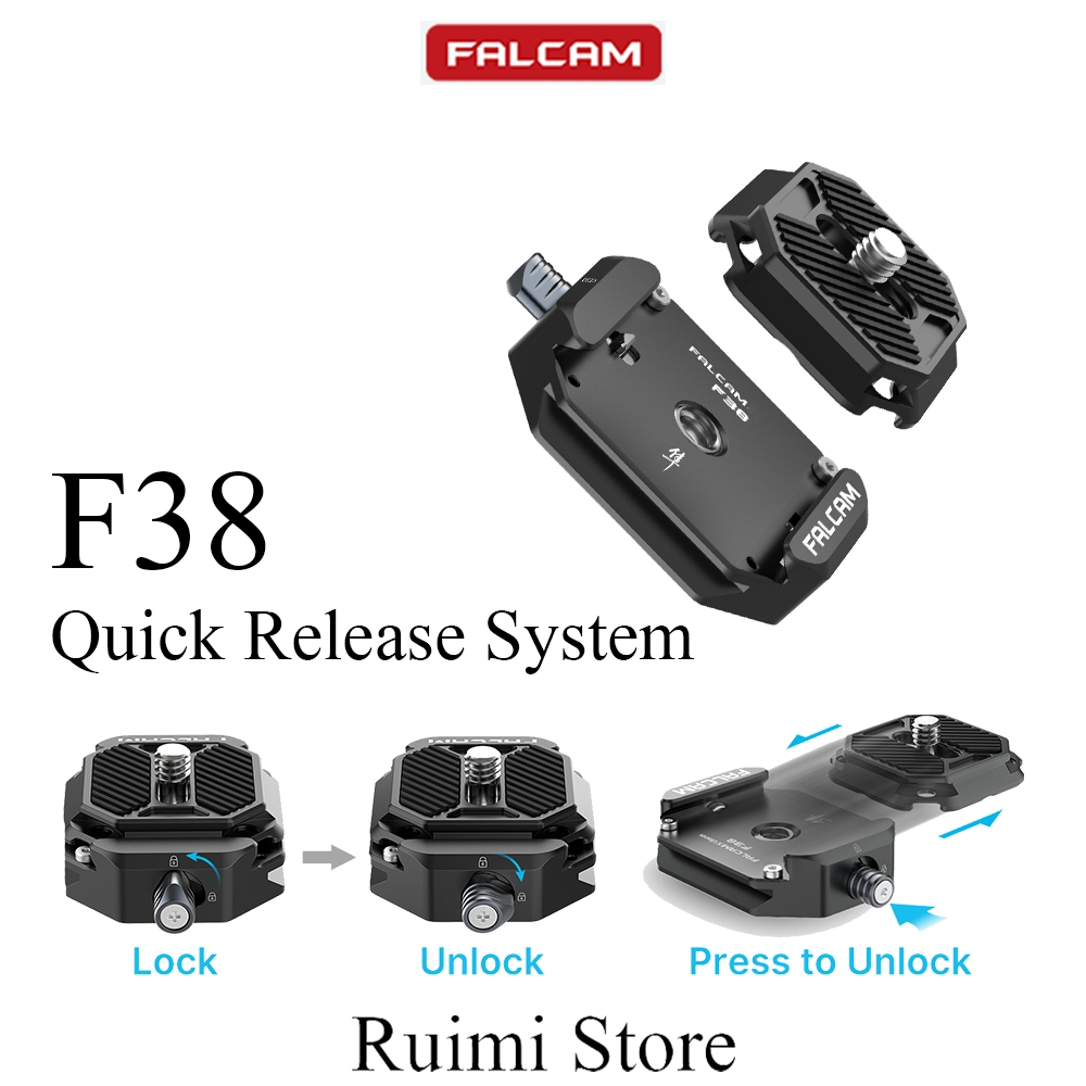 FALCAM F38 Quick Release Kit ระบบออกด่วนสากล DSLR กล้อง Gimbal Arca สวิสหนีบแผ่นปิดอย่างรวดเร็ว Quick Switch Kit ขาตั้งกล้อง Slider Mount Adapter