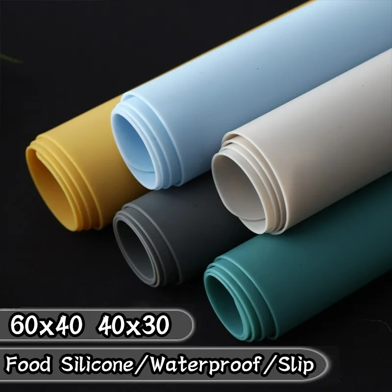 60/40 ซม.ขนาดใหญ่ซิลิโคนเกรดอาหารกันน้ํา Placemat ฉนวนกันความร้อน Anti-Skidding ล้างทําความสะอาดได้ตารางเสื่อสําหรับห้องครัวอาหารค่ํา