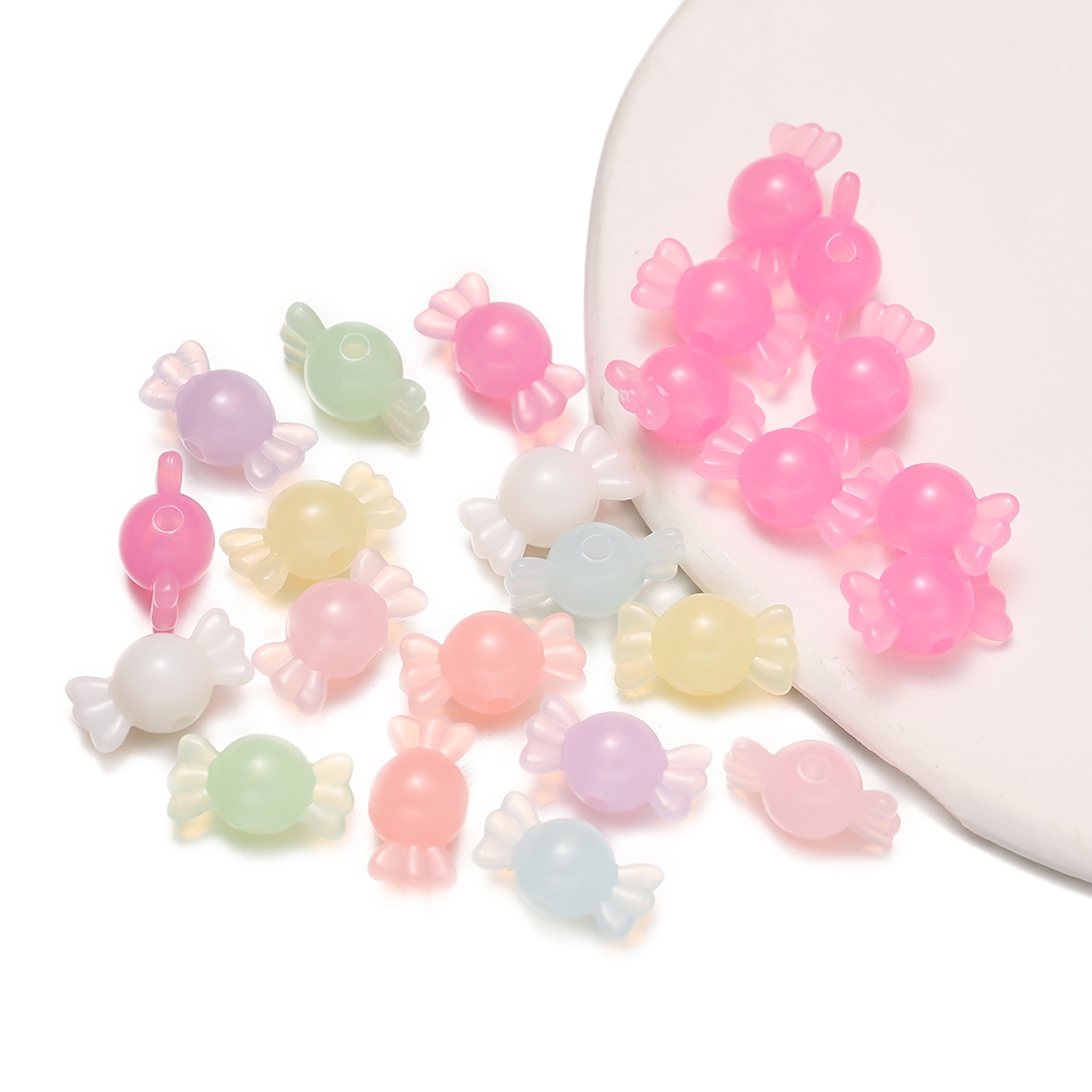 St. kunkka 10 ลูกปัดลูกอมอะคริลิค Jelly Color Candy ลูกปัดหลวมเครื่องประดับอุปกรณ์เสริม DIY สร้อยข้อมือสร้อยคอจี้