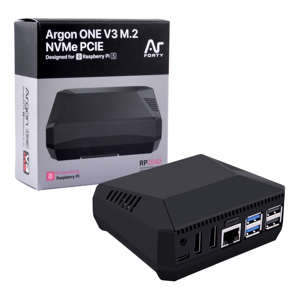 เคส Argon ONE V3 M.2 NVME PCIE สําหรับ Raspberry Pi 5 M-Key มากกว่า 2280 ขนาด