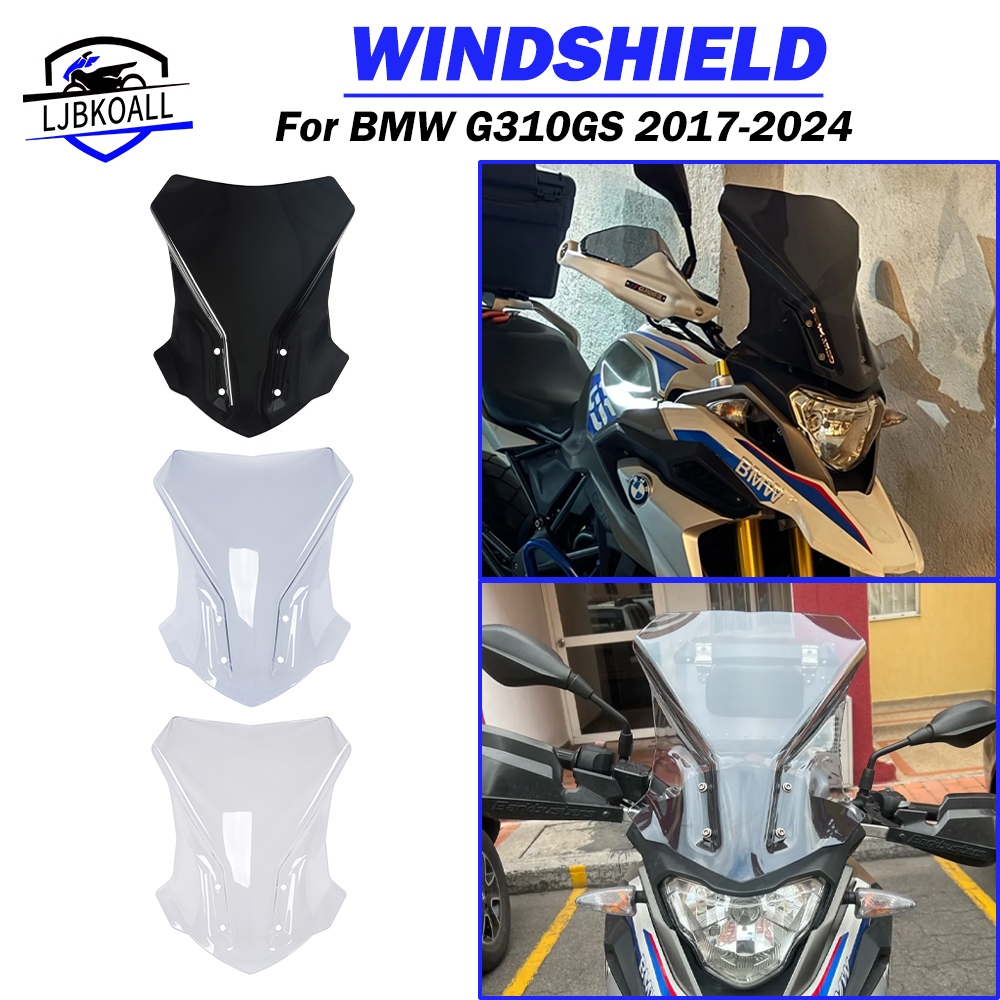 Ljbkkoall G310GS กระจกสําหรับ BMW G310 GS 2017-2024 2023 2022 2021 2020 2019 Airflow Visor Viser Moto Wind Deflector Protector