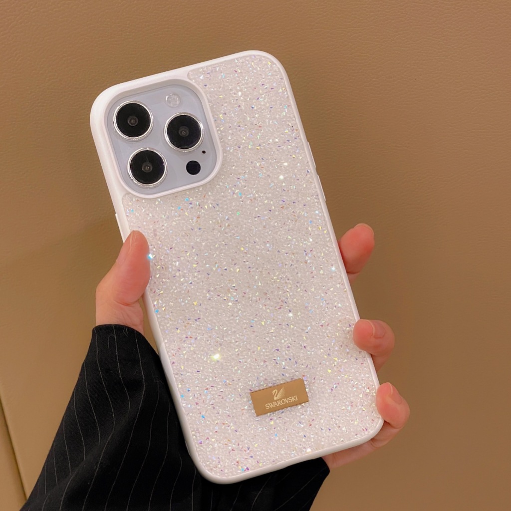 Bling Glitter Diamond Casing สําหรับ iPhone 17 16 11 12 13 14 15 Pro Max XS Max XR X 7 8 Plus Luxury Glitter Rhinestone Design ฝาหลัง