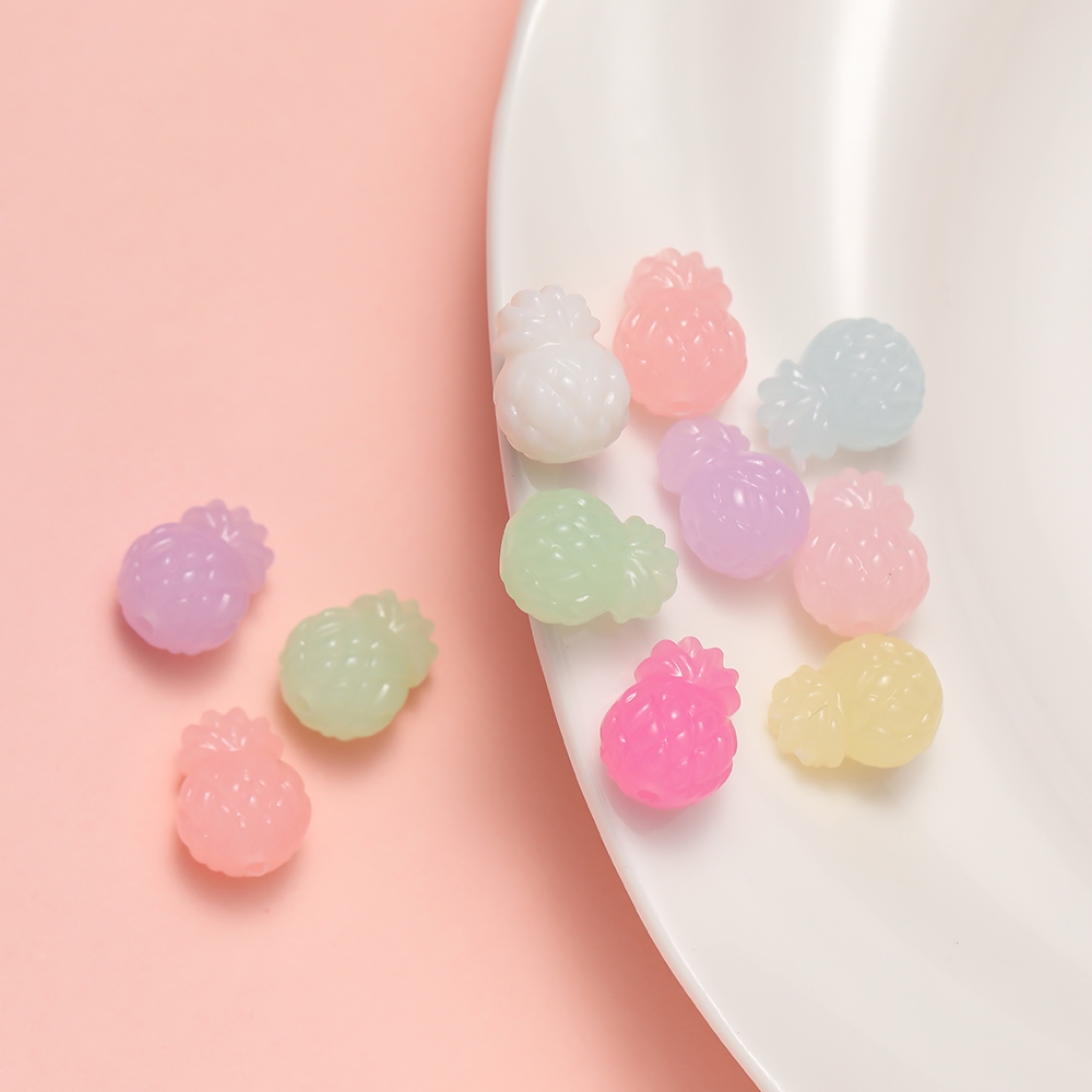 St.kunkka 10-20 อะคริลิเยลลี่ลูกปัดแก้ว Macaron สีทึบผลไม้ลูกปัดเครื่องประดับอุปกรณ์เสริม DIY สร้อยข้อมือสร้อยคอต่างหูจี้