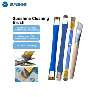 SUNSHINE SS-022B แปรงปลอดภัย Anti-Static เมนบอร์ด PCB แปรงทําความสะอาดสําหรับซ่อมโทรศัพท์มือถือชุดเครื่องมือ Double Head สะดวก BS-02