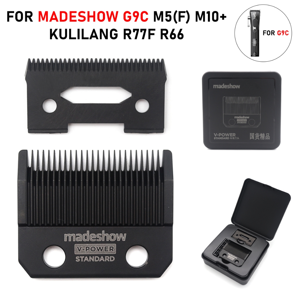 Madeshow Kulilang G9C M5(F) M10+ R66 R77F ใบมีดมาตรฐาน Hair Clipper V-POWER ใบมีด Trimmer เปลี่ยนหัว