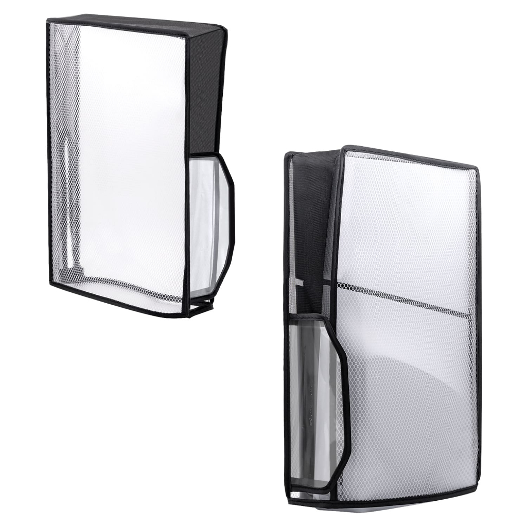 Mcbazel ฝาครอบกันฝุ่นโปร่งใสพร้อมหน้าต่างภาพสําหรับ PS5 Slim DE/UHD เกมคอนโซล (NOT สําหรับคอนโซล PS5)