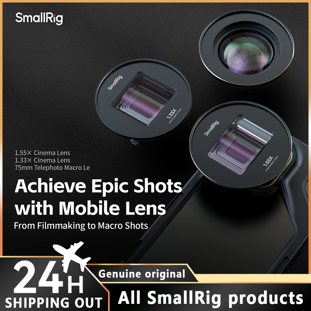 Smallrig 1.55x เลนส์ Anamorphic สําหรับชุดโทรศัพท์มือถือสําหรับอุปกรณ์ T-mount,Cinematic 2.76:1 ภาพกว้าง #3578B #4590 #4588