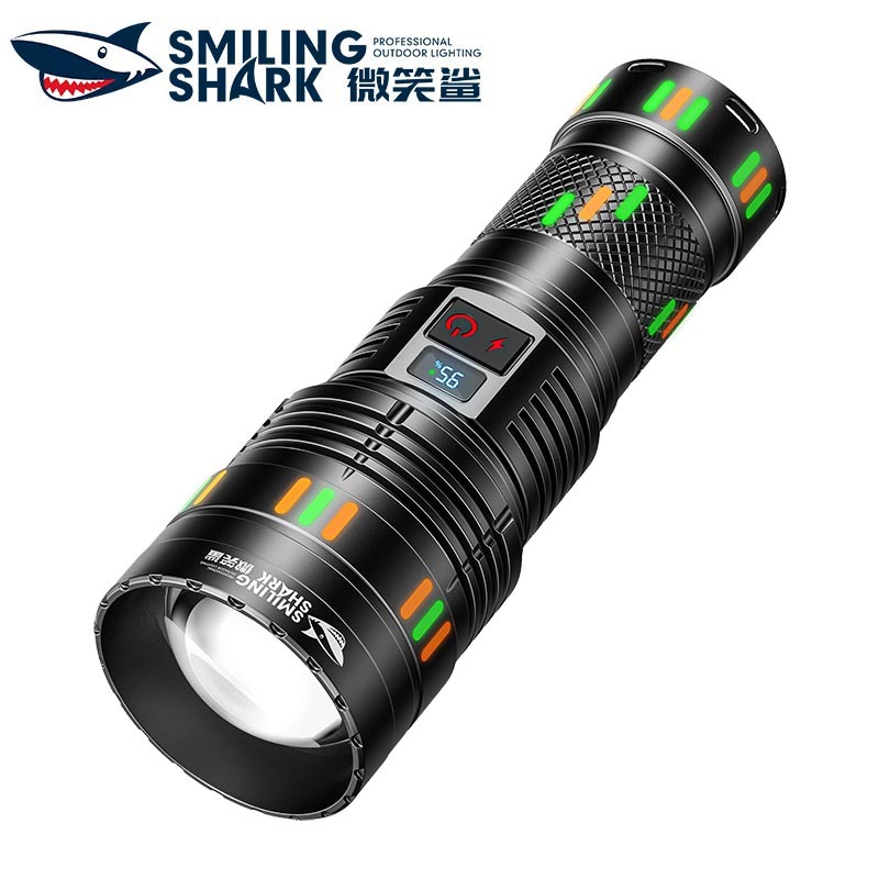 Smilingshark SD5996 ไฟฉาย LED 1000lumens สว่างมาก ซูมได้ พร้อมสีสันเรืองแสง กันน้ํา สําหรับตั้งแคมป์ ล่าสัตว์ เดินป่า