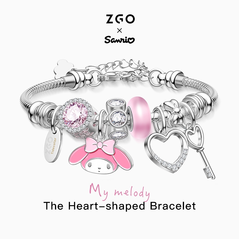 จำกัด 5 ชิ้นต่อวัน ZGO x Sanrio Melody เครื่องประดับมือจากผลึกม่วงสำหรับผู้หญิง ของขวัญระดับสูง ของที่ออกแบบไม่ธรรมดา 6075