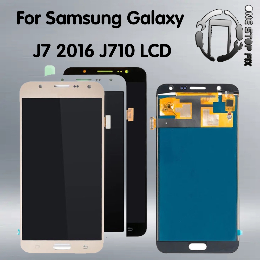 J710 LCD สําหรับ Samsung Galaxy J7 2016 จอแสดงผลหน้าจอสัมผัส J710F J710M J710FN สําหรับ Samsung J7 D