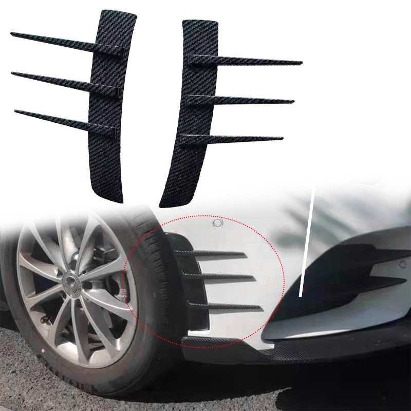 Gm Fender ตกแต่งรถ Anti-Scratch Anti-Collision ตกแต่งสติกเกอร์รถด้านหน้าด้านหลังล้อคิ้วตกแต่งรถด้านข้างสติกเกอร์ ABS การปรับเปลี่ยนรถด้านข้าง Wing Mudguard สติกเกอร์ตกแต่งรถจําลองส่งออกสติกเกอร์ด้านข้าง