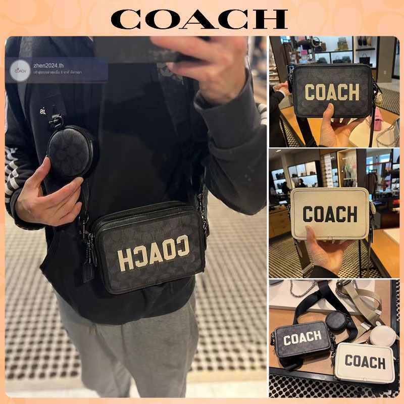 จัดส่งที่รวดเร็ว， % แท้ Coac h กระเป๋าสะพายข้างผู้ชายกระเป๋าสะพาย/กระเป๋ากล้อง CP269 CP270 CP136 CP167