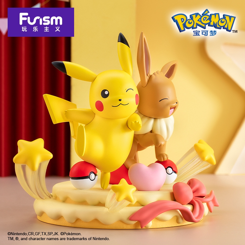 Pokemon Figure Funism(Pikachu/Eevee/Sylveon/Umbreon/Espeon/Glaceon/Leafeon) ของเล่นของขวัญวันเกิดขนาดกลาง