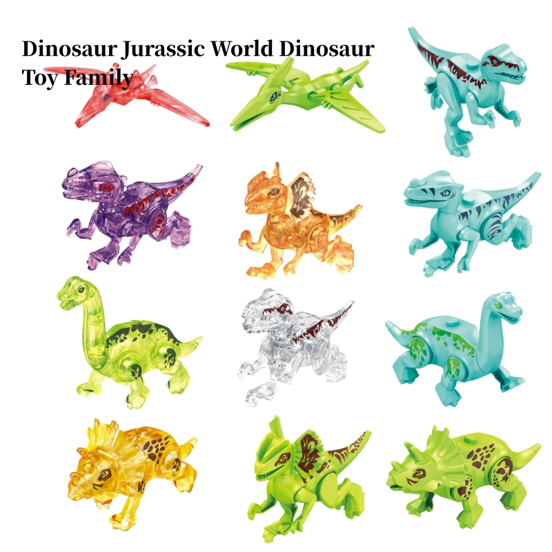 ไดโนเสาร์ Jurassic World ไดโนเสาร์คริสตัล Luminous Building Blocks ของเล่นเด็กของขวัญใช้งานร่วมกับ World Leading ยี่ห้อ