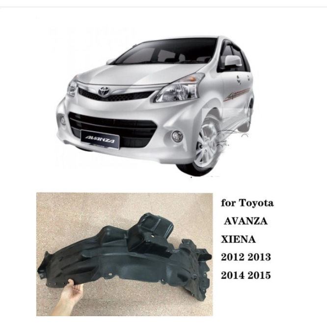 รถด้านหน้า fender liner สําหรับ Toyota AVANZA XIENA 2012 2013 2014 2015 รถล้อหน้าพลาสติก fender liners