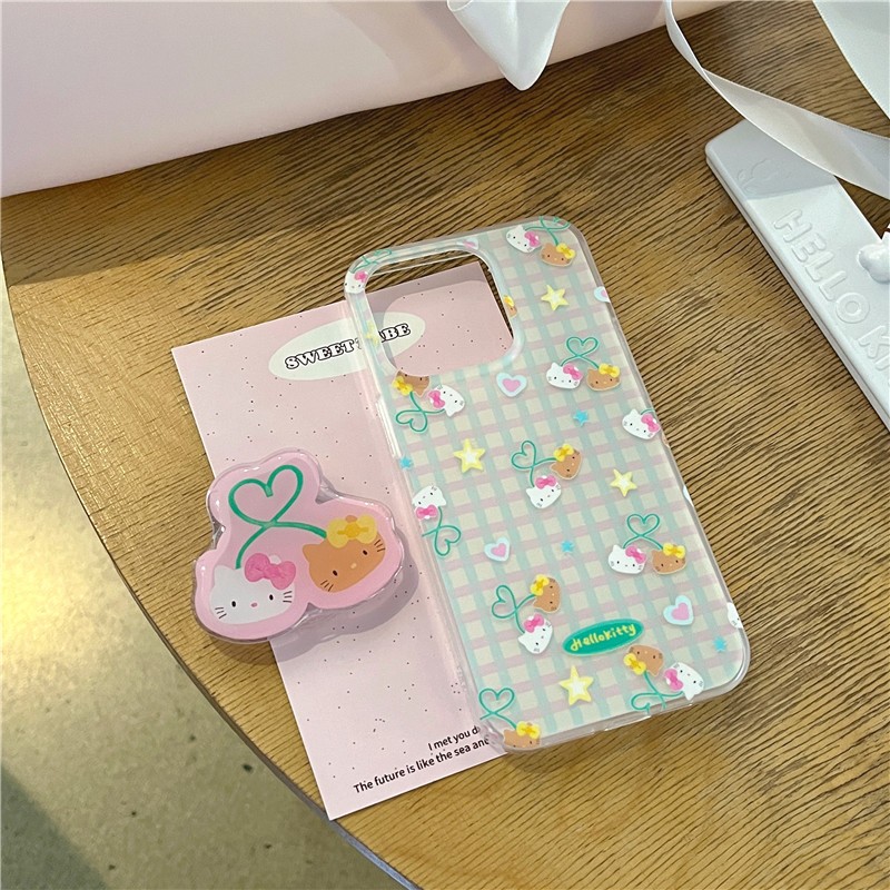 Iphone 15 Pro max 14 Pro max ลาย Hello Kitty ลาย TPU วัสดุ IMD craft เคสโทรศัพท์พิมพ์สองชั้น
