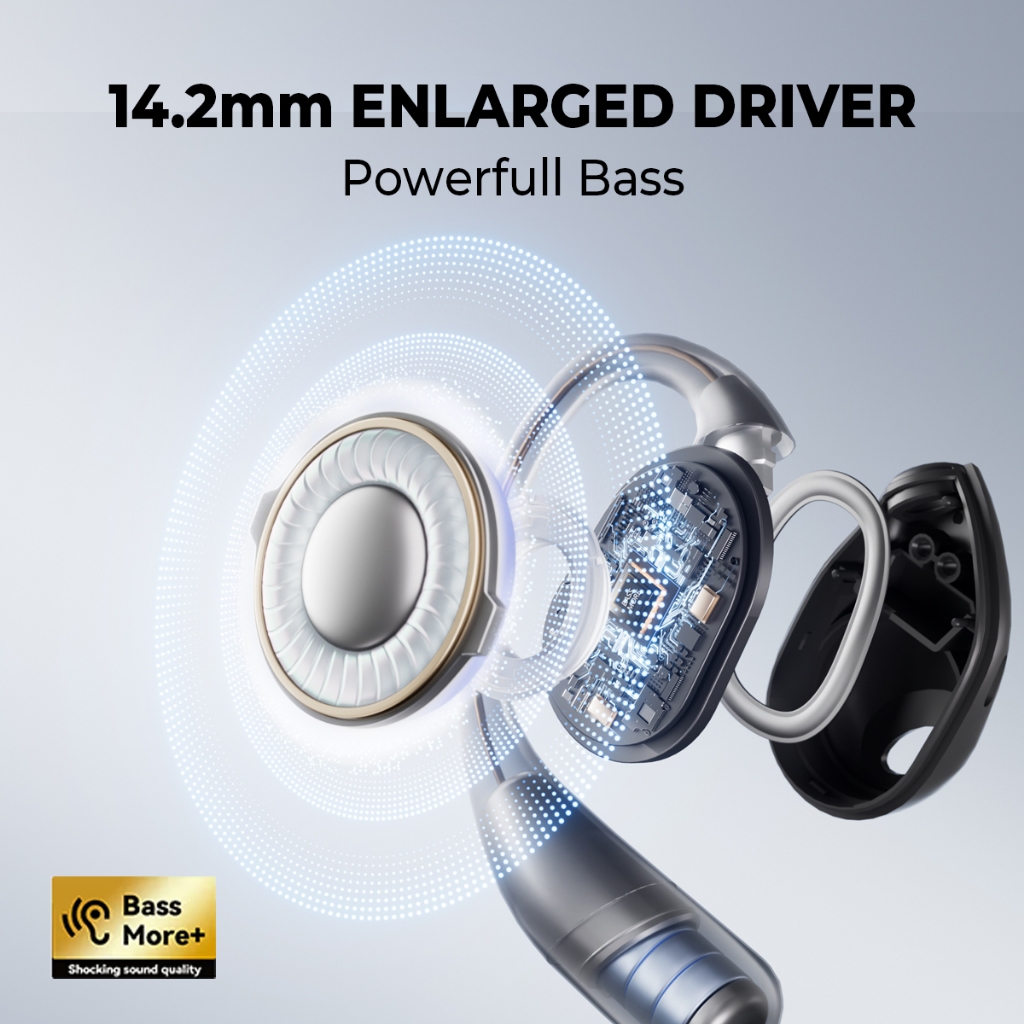 1MORE Fit SE Open Earbuds S31 หูฟังไร้สายแบบเปิดหู บลูทูธ 5.3 ความทนทานยาวนาน 30 ชั่วโมง หูฟังพร้อมตะขอที่เกี่ยวหูสำหรับการวิ่งแบบสปอร์ต อัลกอริทึมตัดเสียงรบกวนพร้อมไมโครโฟน 4 ตัว IPX5