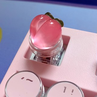 แป้นพิมพ์เครื่องกลปุ่มพีชปุ่มเฉพาะแสงรอบโปร่งแสง