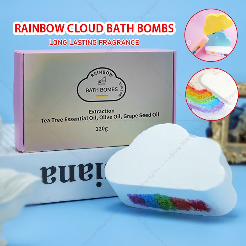 120g Rainbow Cloud Bath Bomb สบู่แช่ตัว บาธบอมบ์ สบู่ทำสปา