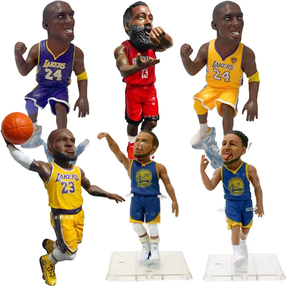 Nba Basketball Hall of Fame Stephen Curry Klay Thompson James Harden LeBron James Kobe Bean Bryant รุ่น Q PVC Action Figures ตุ๊กตาของเล่น