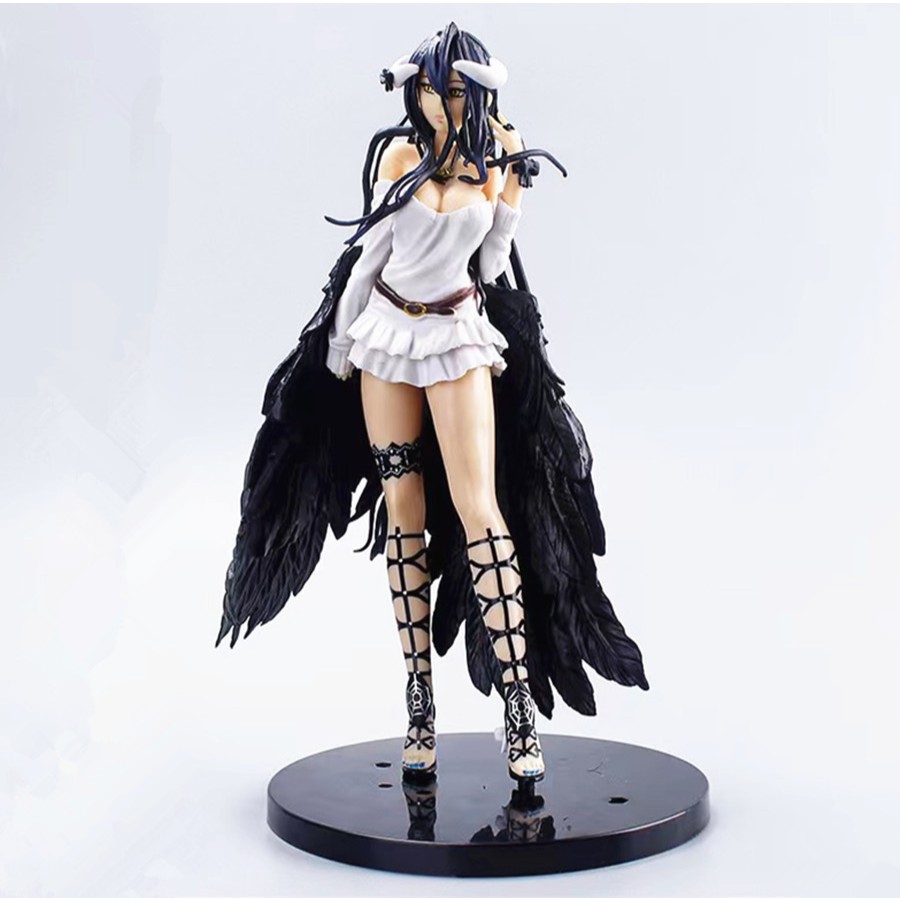 21.5 ซม.Overlord อะนิเมะ Albedo Guardian Manager Devil Angel Wing Ainz Ooal ชุด PVC Action Figures รูปปั้นตุ๊กตาของเล่น