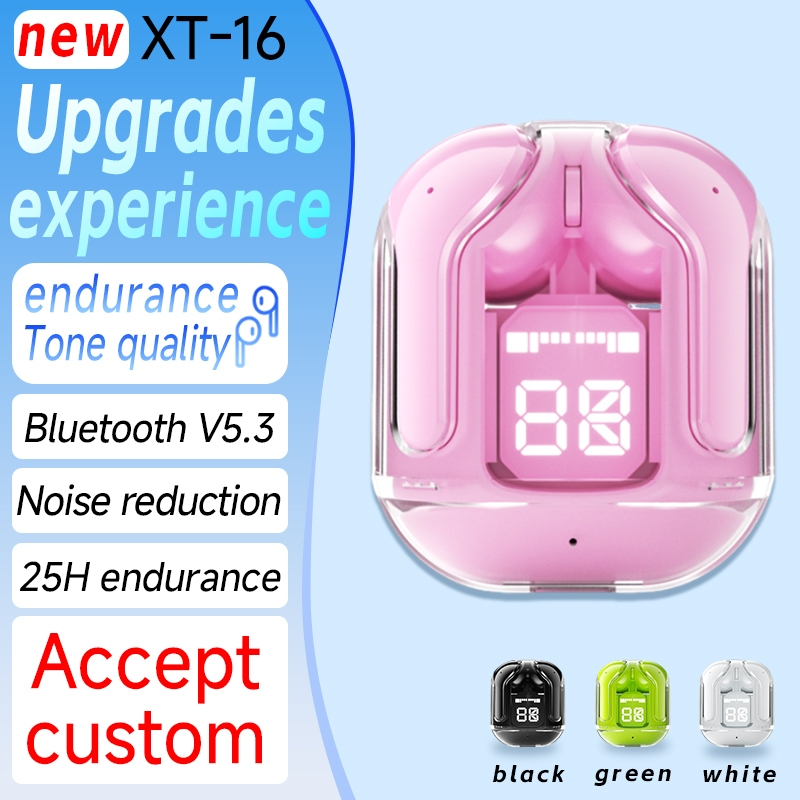Xt-16 ชุดหูฟังบลูทูธไร้สาย Tws ใหม่ 5.3 ชุดหูฟังสําหรับเล่นเกมสเตอริโอ Hi-Fi ตัดเสียงรบกวนพร้อมไมโครโฟน IPX5