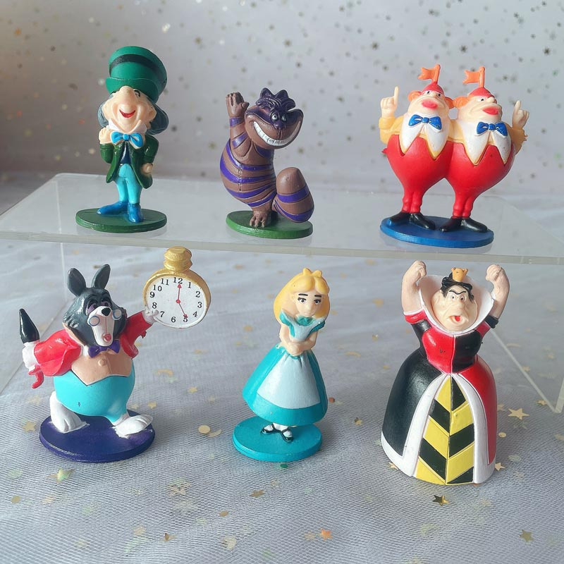 6 ชิ้น/เซ็ต 7 ซม.Alice Adventures In Wonderland การ์ตูนอะนิเมะ Action Figure ของเล่น PVC ตุ๊กตาสะสมตกแต่งของขวัญ - รูปที่ 2
