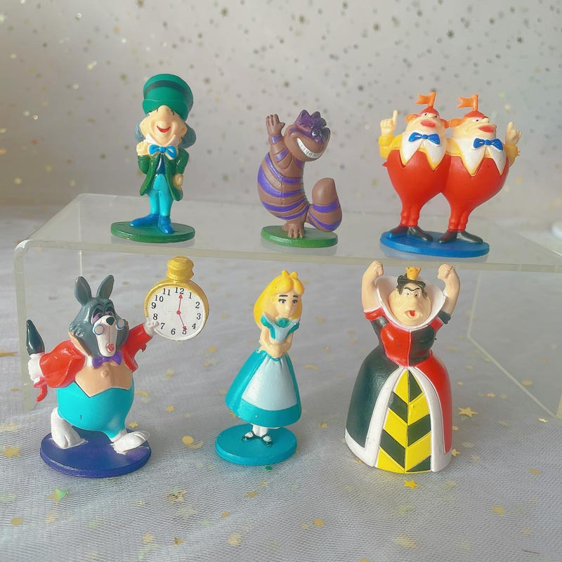 6 ชิ้น/เซ็ต 7 ซม.Alice Adventures In Wonderland การ์ตูนอะนิเมะ Action Figure ของเล่น PVC ตุ๊กตาสะสมตกแต่งของขวัญ