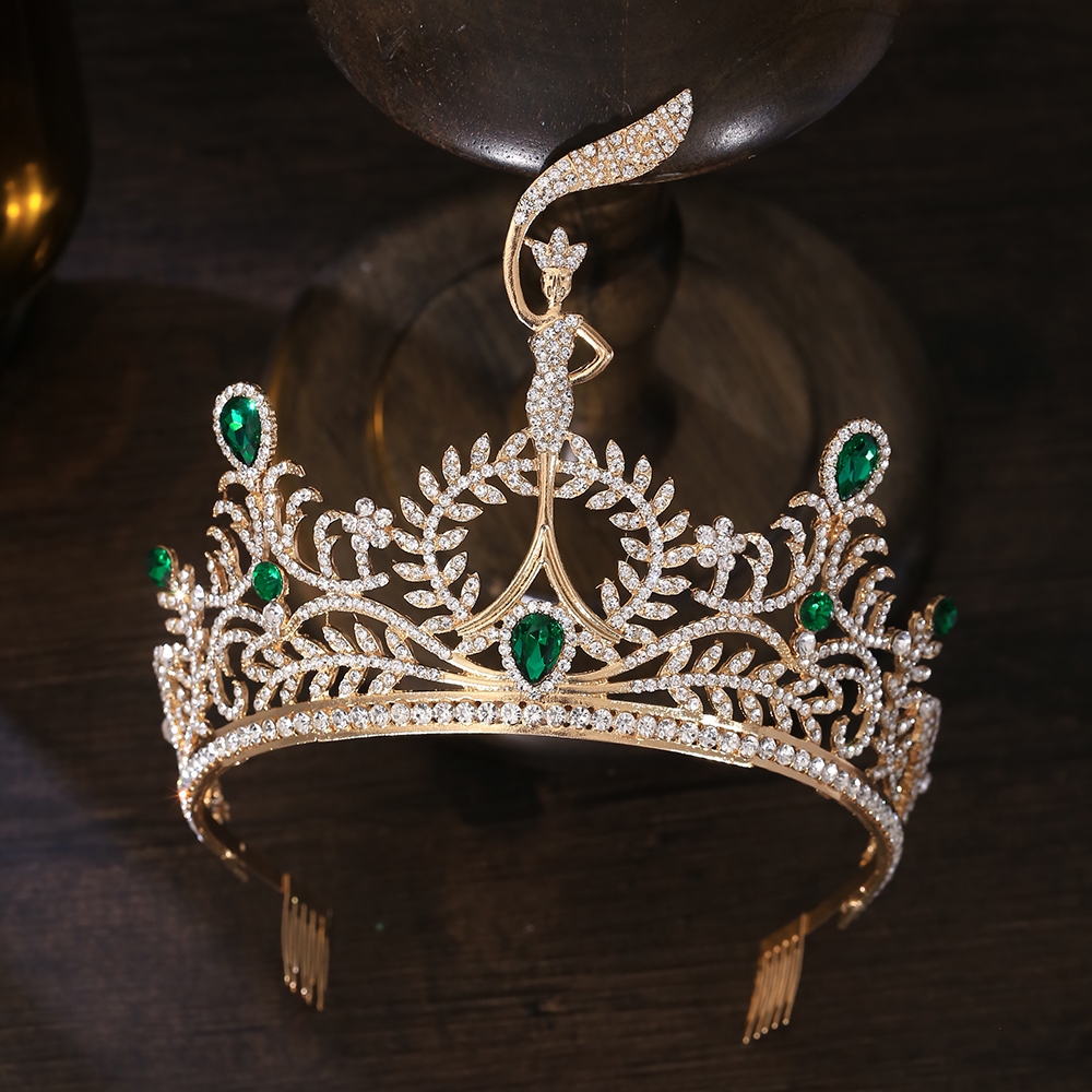 Pageant winner crown Baroque crown ชุดวันเกิดพร้อมอุปกรณ์เสริม Host Bat Mitzvah tiara