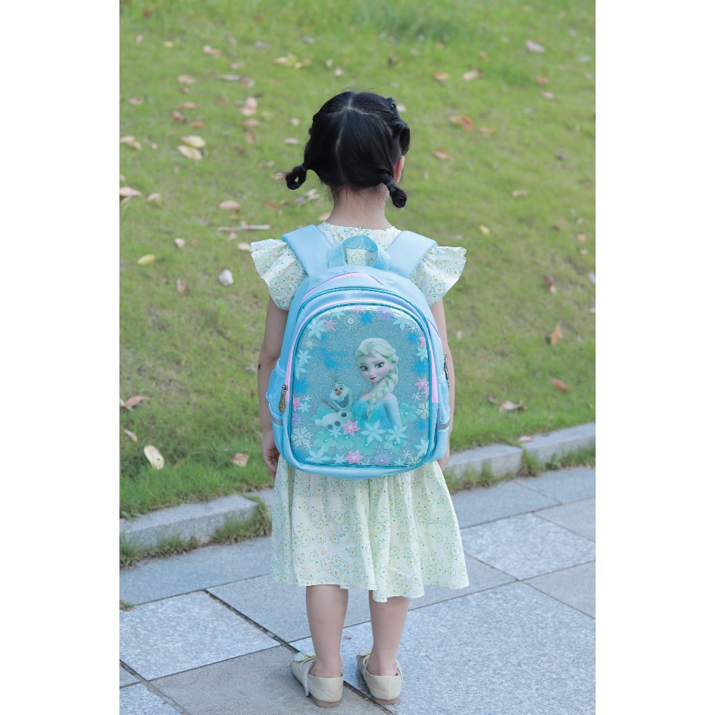 แช่แข็งอนุบาลกระเป๋านักเรียนหญิงเอลซาเจ้าหญิงสาวเด็กทารกออกนอกบ้านกระเป๋าเป้สะพายหลังขนาดเล็ก - รูปที่ 6