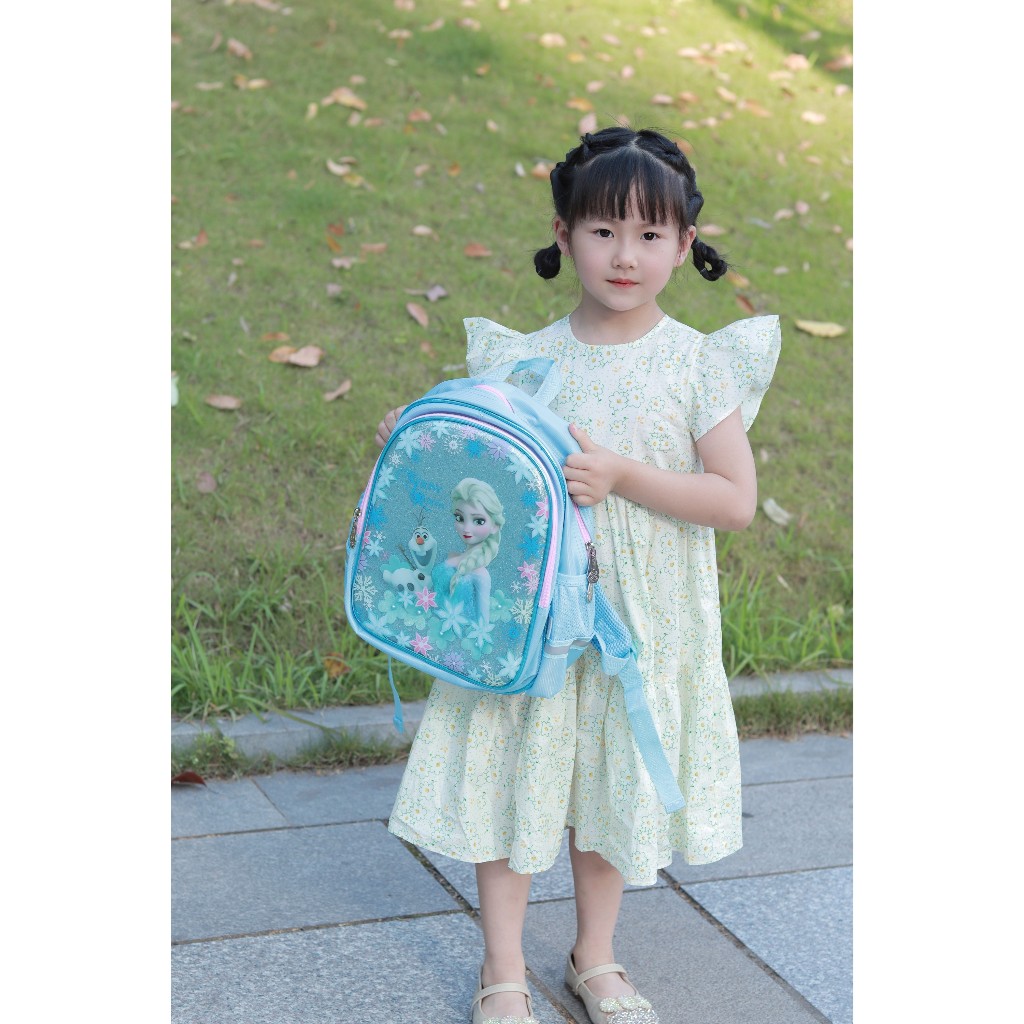 แช่แข็งอนุบาลกระเป๋านักเรียนหญิงเอลซาเจ้าหญิงสาวเด็กทารกออกนอกบ้านกระเป๋าเป้สะพายหลังขนาดเล็ก - รูปที่ 7